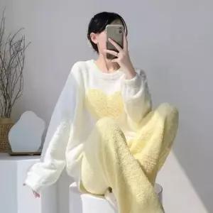 여성잠옷 여성 2컬러 포근 하트 소프트 수면잠옷 홈웨어 잠옷