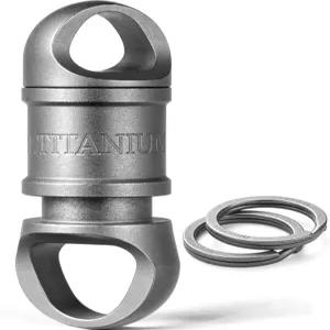 남녀용 키링 티타늄 2개가 포함된 FEGVE 퀵 릴리스 키체인 분리 가능한 분리형 헤비 듀티 카라비너