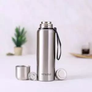 운동 스테인리스 보냉온병 진공 실버 보온병 1리터