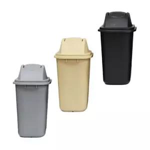 모서리 라운딩 업소용 스윙뚜껑 대형 휴지통 20L