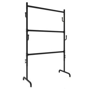 2단 행거 드레스룸 첼제 원목 의류 옷걸이 코트랙 호두 이동 수납선반 65CM 원목행거