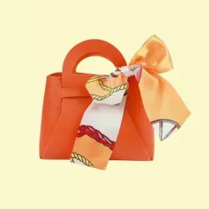 미니 스카프백 선물포장 케이스 50p 오렌지 가방모양 기프트박스 답례품 상자 악세사리