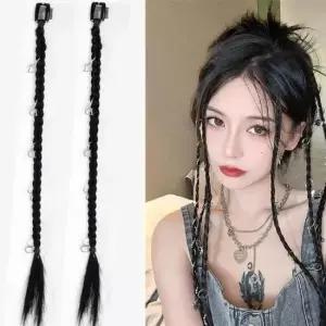 머리 인싸 땋은머리 피스 솜브레 브릿지 가발 클립 발