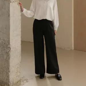 [엘리시아] 러헤 루즈 와이드 슬랙스 팬츠 + 벨트 SET