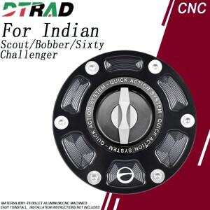 인디언 스카우트/보버/식시티 2016-2024 챌린저 2020-2023 오토바이 CNC 키리스 연료 주입구 캡 퀵 액션 탱