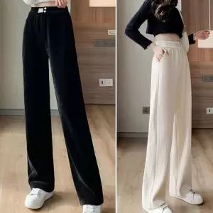 비치반바지 여성 기모바지 부드러운 코듀로이 투버튼 골덴팬츠