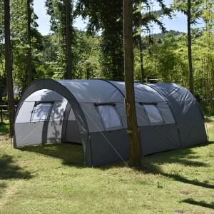 야외 휴대용 설치 간편 터널형 캠핑 텐트 침실 2개와 1개가 있는 그리고 가족용 대형