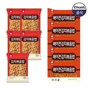 [천일식품] 김치볶음밥250g 5봉 + 베이컨김치 250g 5봉