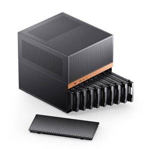 JONSBO N6 NAS 케이스, 마이크로 ATX 9HDD PC 설치된 멀티 /SSD 설치 /SFX 3가지 위치 장치 드라이브 2개, 공급 포지션, 베이(핫스왑), PSU, 지원, 240AIO GPU305MM, 지원 전원 팬 사전