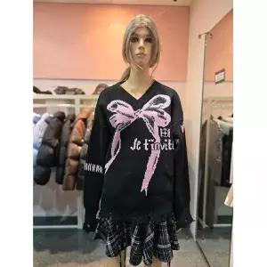 [에고이스트] 브이넥 루즈핏 그런지 니트 ER4OKL-53 675547