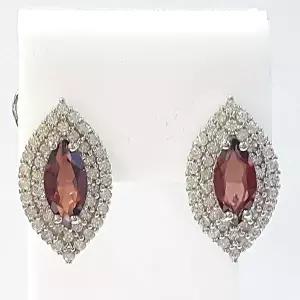 [셀러허브 패션][블루케이] AA급 레드가넷 원석 귀걸이 211137-05n