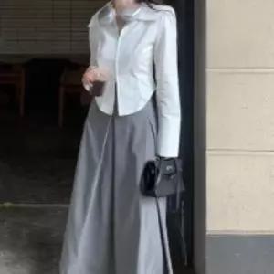 [신세계라이브쇼핑][옷자락] 여성 빅카라 투웨이 집업 슬림핏 와이드 소매 셔츠