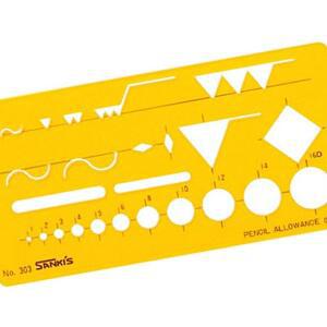 [2개구성] 산키스 사상기호 NO.303 템플레이트 템플릿 템플렛 학용품 사무용품 문구 사무 KWAD3BAB