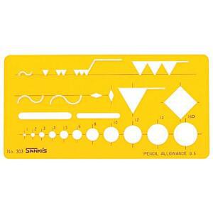 [2개구성] 산키스 사상기호 NO.303 템플레이트 템플릿 템플렛 학용품 사무용품 ARWAD3BAB