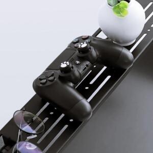 [2개구성] TV 모니터 공간활용 와이드 철제 셋탑박스 대 스크린 공유기 리모컨 선반 거치 KWEB343E