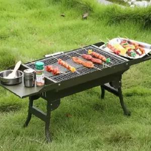 (선택 실버 바베큐그릴)캠핑용 화로대 접이식 휴대용 바베큐그릴 숯불