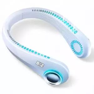 (타입 비즈 넥밴드 선풍기 FL20)휴대용 캠핑 LED 무드등 3단 대용량 핸즈프리 목걸이 선풍기 C타입 날개없