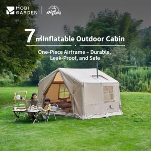 모비 가든 야외 캠핑 에어 텐트 7/12.6 ㎡ 클라우드 7 빌라 휴대용 대형 공간 가족용 하우스 겨울 오두막