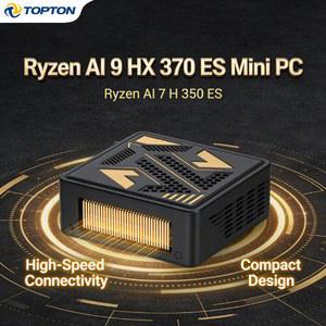 AMD 라이젠 AI HX 370 ES PCIE WIFI6E 게이머용 컴퓨터 11 USB4 350 PC OCULINK 데스크탑 윈도우 게이밍 2X 미니