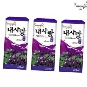 48팩 선물 휴대용 포도향 음료수 포도 음료 과채 음료 포도 주스 대용량 저녁 개별포장 드링크 185ml 아침