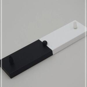 [2개구성] 2등 사각 블랙화이트 300x80x20 천장 diy 브라켓 고정 팬던트 펜던트 부속 후렌지 KWEC8159