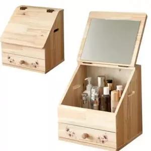 이동식 수납 수납함 원목 서랍함 화장대 원목 화장품 화장대 정리함 탁상용 서랍형 접이식 접이식 원룸