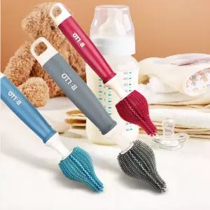 실리콘 젖병 젖꼭지 세척솔 3종 세트 젖병솔 세정솔 소독솔