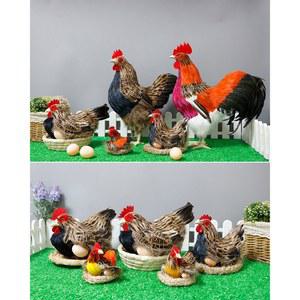 수탉 모형 장식 마당 창업 코끼리 돼지 고사용 기린 머리 2마리 제삿상 치킨