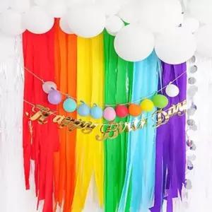 홈파티데코 벽장식소품 세트 레인보우 파티 6종