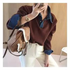 아이미마인 / 투유 루즈핏 겨울 데님 레이어드 카라니트 (4color) 1148822