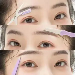 TW 휴대용 눈썹정리세트 가위 칼 핀셋 구성 미용도구 onh6+4mid