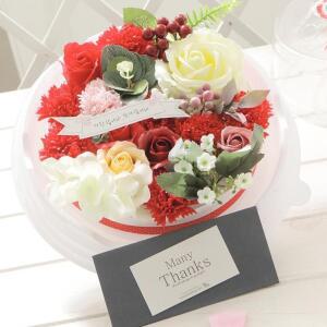 원형케익 레드 반전케이크 코사지 시들지않는 부모님 다발 어버이날 카네이션 비누 선물 꽃 EWA28937