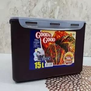 플라스틱 김치 보관 용기 보관함 밀폐 김치통 핸디형 음식물 직사각 통 김치 다용도 대용량 식자재 밀폐형