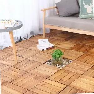 베란다 조립 우드 타일 현관 발코니 테라스 데크 원목 마루 바닥재 셀프 인테리어