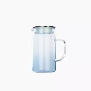 에지리 냉장고 물병 마린 그라데이션 내열유리 물주전자 블루 900ml