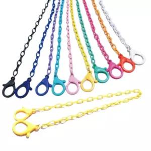 플라스틱 체인 큰고리 마스크스트랩 2개 출퇴근용 길이조정 탈부착 고정끈