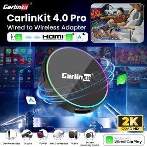2025 CarlinKit 4.0 Pro to 안드로이드 오토 무선 어댑터 HDMI 입력 지원 TV 스틱 PS4 Xbox 미니 PC