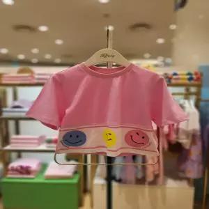 [프렌치캣] 핑크스마일배색티 T42KBT060