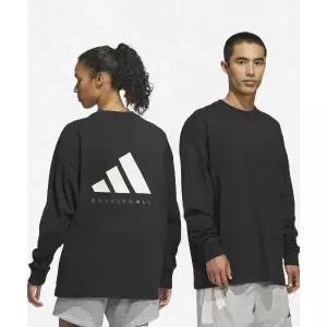 [아디다스] ADIDAS 바스켓볼 긴팔 티 - 블랙 화이트 KB7554 2555444