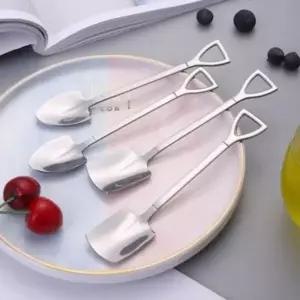 스테인레스 티스푼 삽 디저트 캠핑용 독특 스텐 푸딩 요거트 작은 수박 삼각