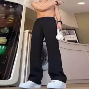 윈터솔져 남성용 팬츠 검정 봄 데일리룩 면린넨 정장 커프스 다리 일자 KUK1