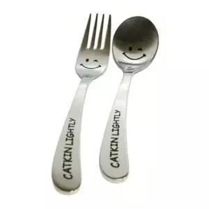 어린이 수저 포크 세트 숟가락 스푼 포크 스마일 zGk3+2knu