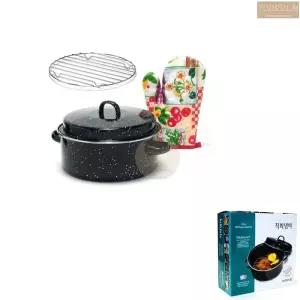 26CM 가정용 군 고구마 굽는 직화 냄비 생선 옥수수 감자 장갑포함