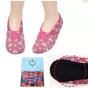 미끄럼방지 꽃무늬 덧신 어린이집 유치원 보육 교사 반목 양말 양발 버선