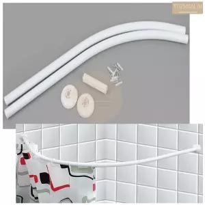 160CM 커브 곡선 ㄱ자 형 샤워커튼 샤워커텐 봉 욕조 욕실 커튼 커튼