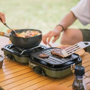 네이처하이크 더블 파이어 폴딩 가스 버너 야외 휴대용 요리 장비 경량 캠핑 스토브
