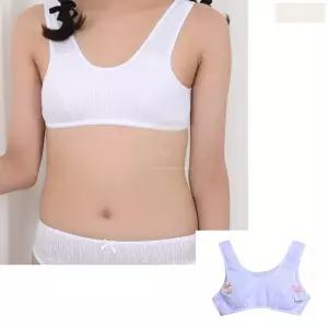 1단계 여자 청소년 기본 민자 스포츠 브라 M L XL 여고생 브라자