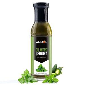 ANMOL 고수 처트니 - 유리병 딥, 샌드위치, 랩 & 그릴용 신선, 제이스티, 아로마 소스 비건 및 글루텐 프리(300g, 10.40온스)