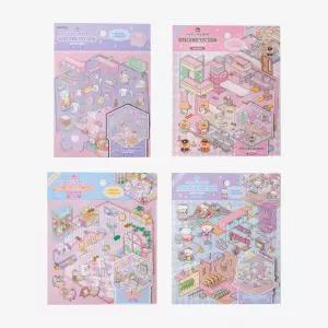 3D스티커 DIY 리무버블 스티커 타이쿤 시리즈 4종 10개 1세트 171878