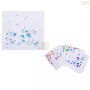 53x53cm 순면 꽃무늬 손수건 여자 가재수건 면100 유아 가제수건